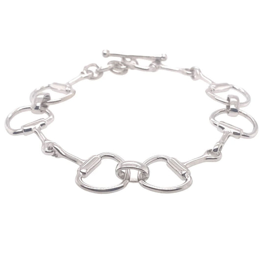 Pegasus Snaffle Sterling Silver Bracelet - Cotswold Jewellery