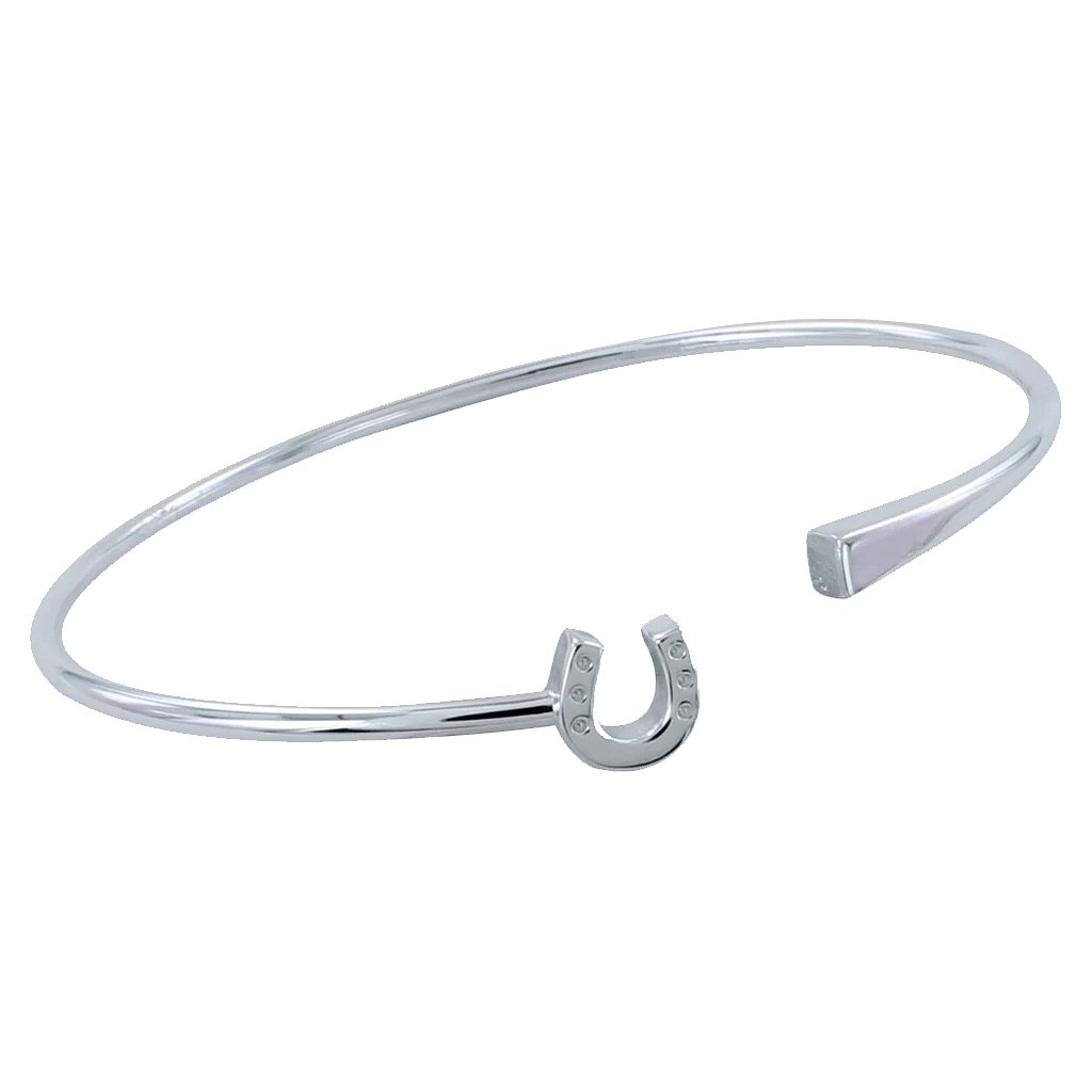 Pretty Horseshoe & Farrier Nail Bangle - Cotswold Jewellery
