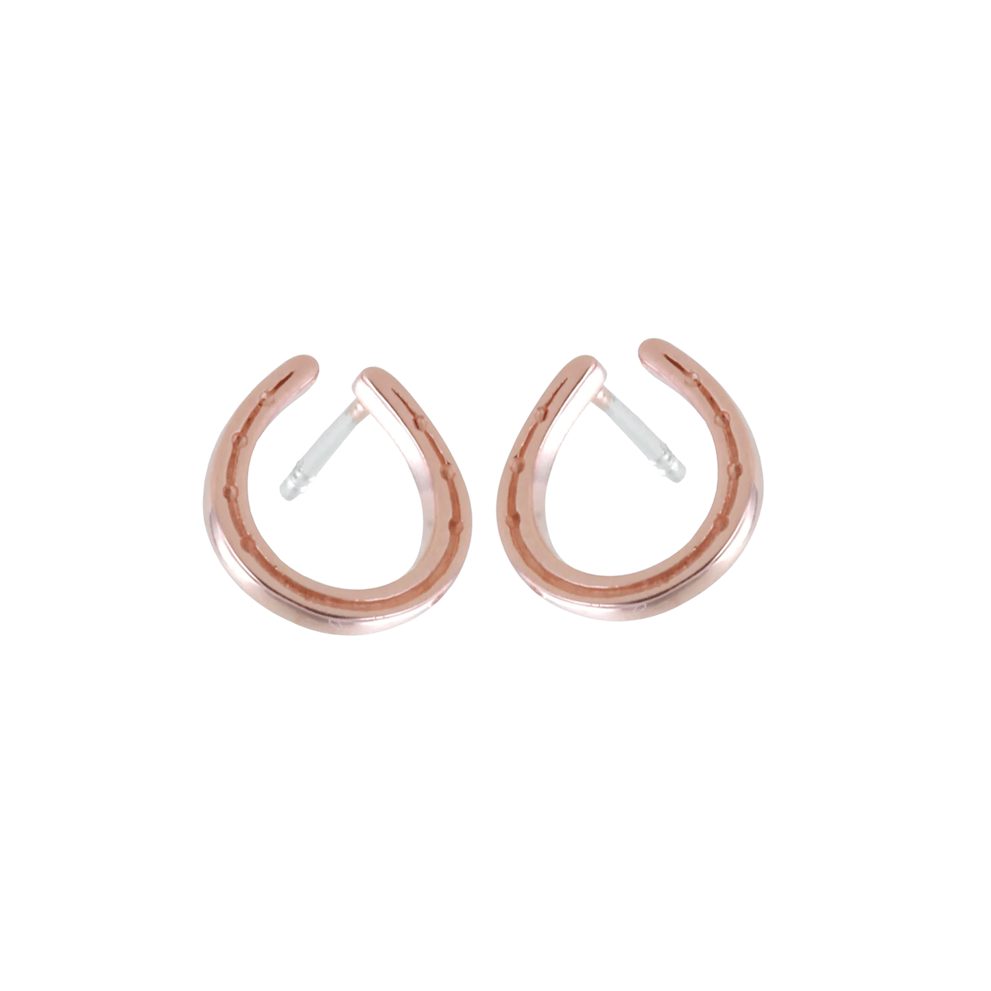 Rose Gold Horseshoe Earrings - Cotswold Jewellery