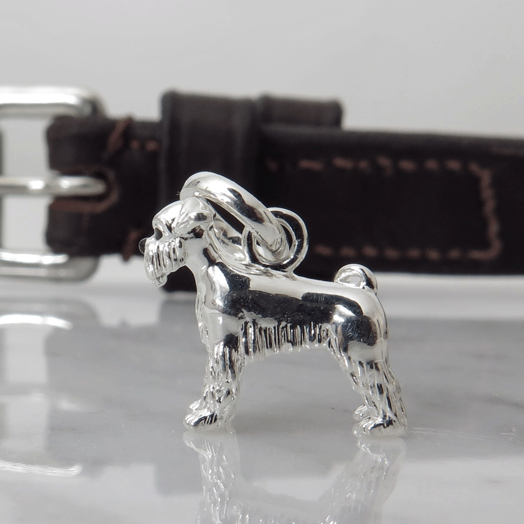 Schnauzer Dog Sterling Silver charm - Cotswold Jewellery