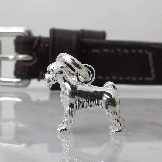 Schnauzer Dog Sterling Silver charm - Cotswold Jewellery