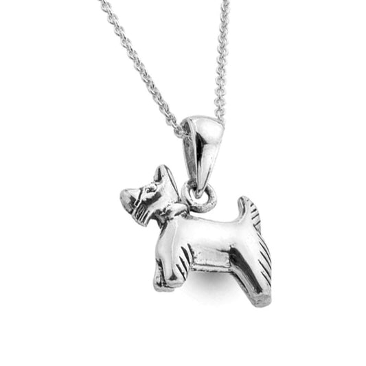 Scotty Dog Sterling Silver Necklace - Cotswold Jewellery