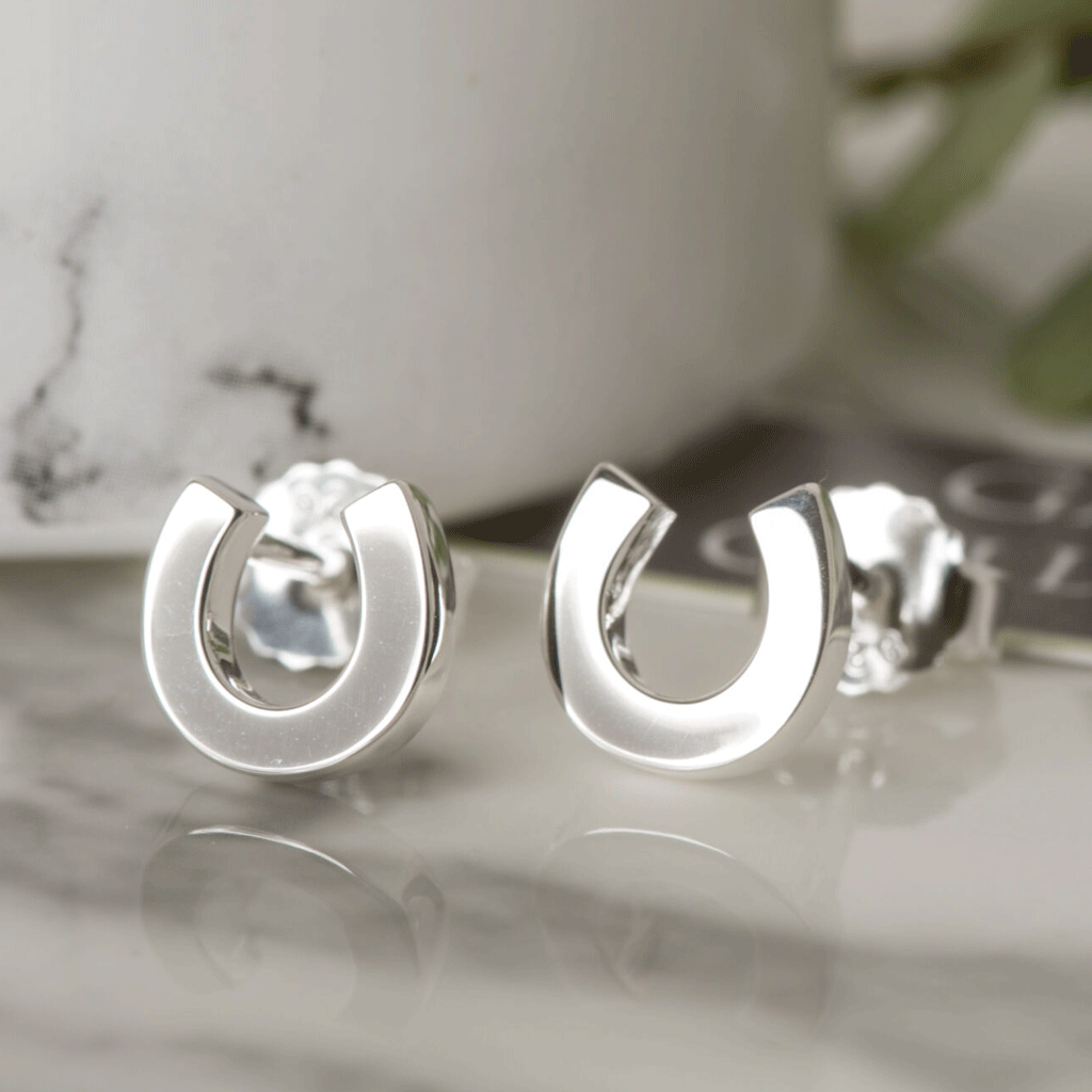 Silver Horseshoe Earrings - Cotswold Jewellery