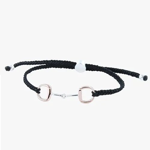 Snaffle Bit Black Friendship Bracelet - Cotswold Jewellery
