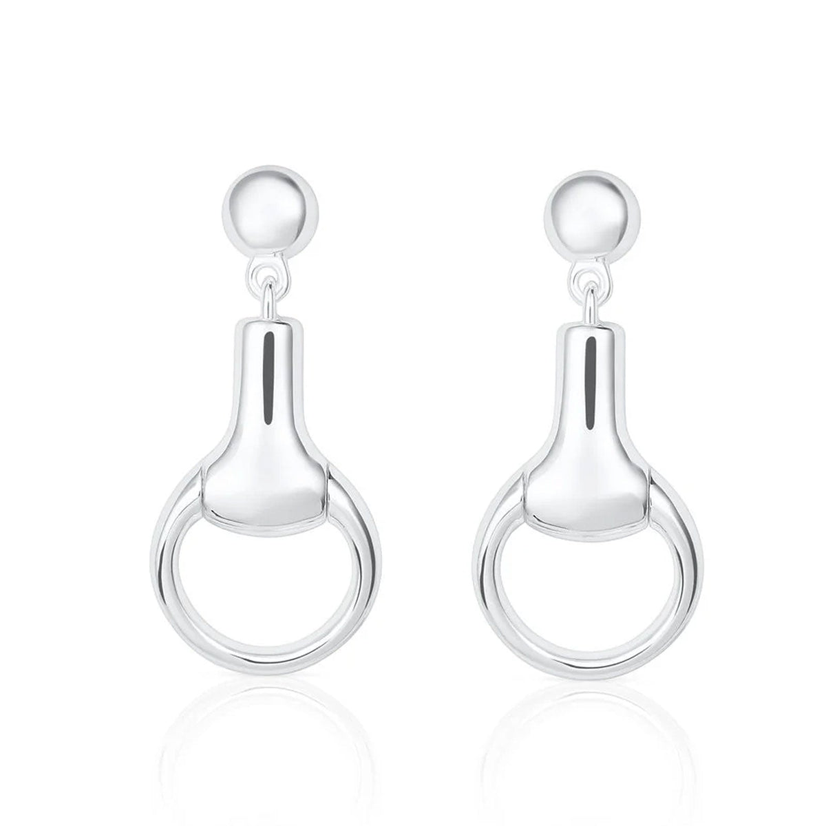 Snaffle Bit Recycled Sterling Silver Earrings - Cotswold Jewellery