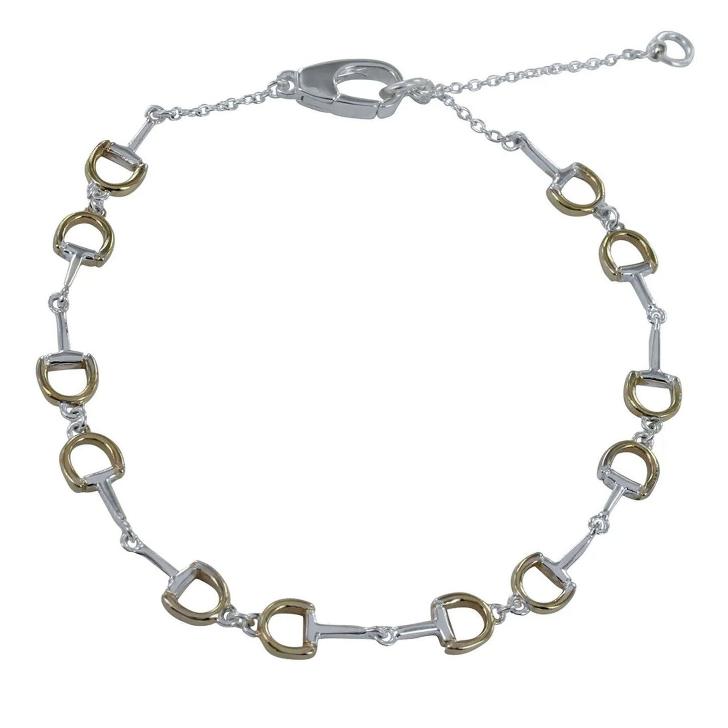 Snaffle Bit Two Tone Bracelet - Cotswold Jewellery