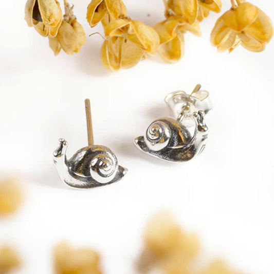 Snail Sterling Silver Earrings - Cotswold Jewellery