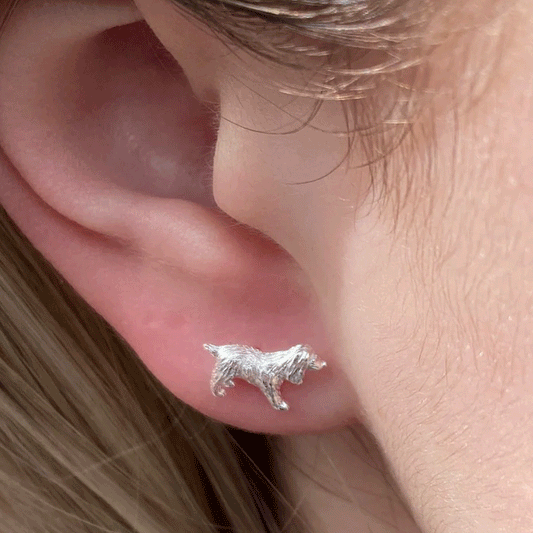 Reeves and Reeves Spaniel Sterling Silver Earrings - Cotswold Jewellery