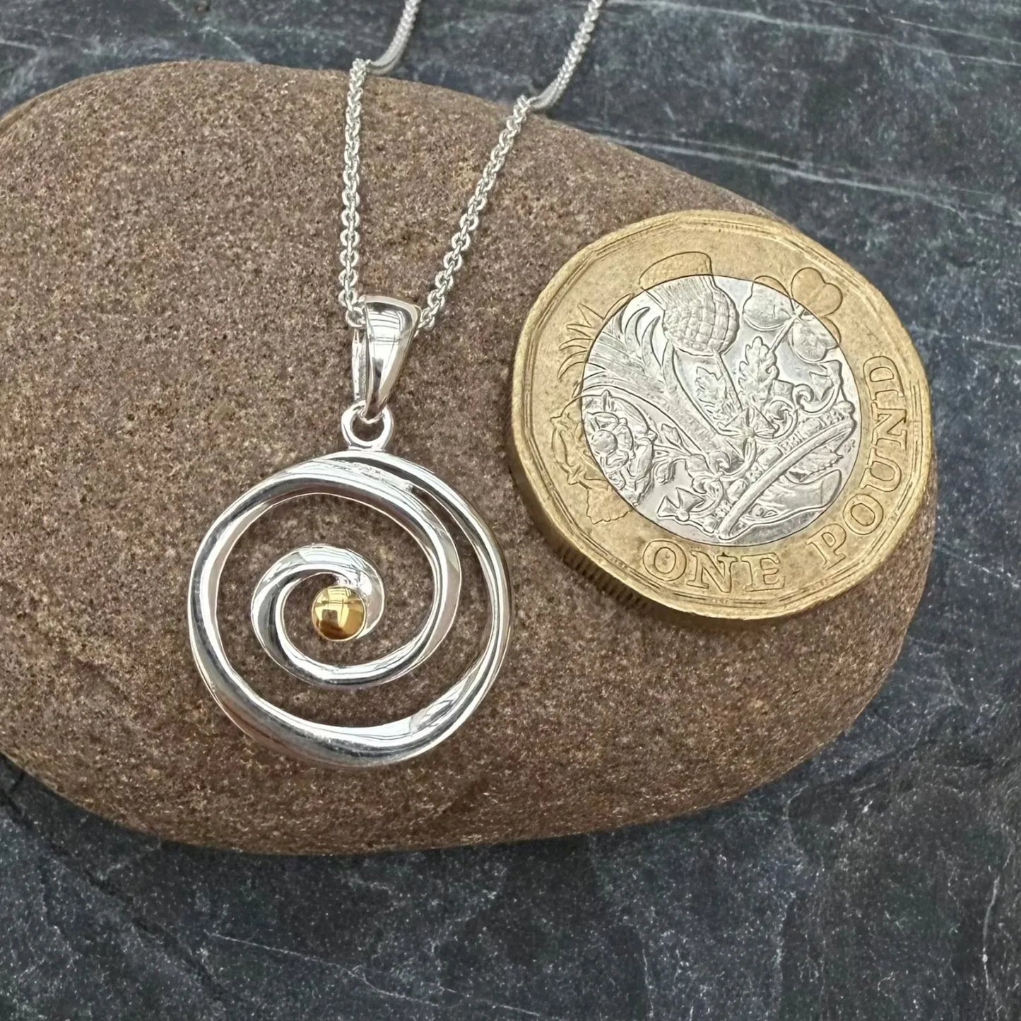 Spiral Sterling Silver Necklace - Cotswold Jewellery