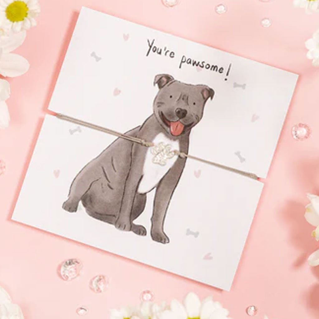 Staffie Paw Print Bracelet - Cotswold Jewellery