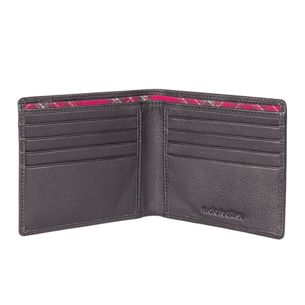 Stag Head Slim Leather Wallet with RFID Black - Cotswold Jewellery