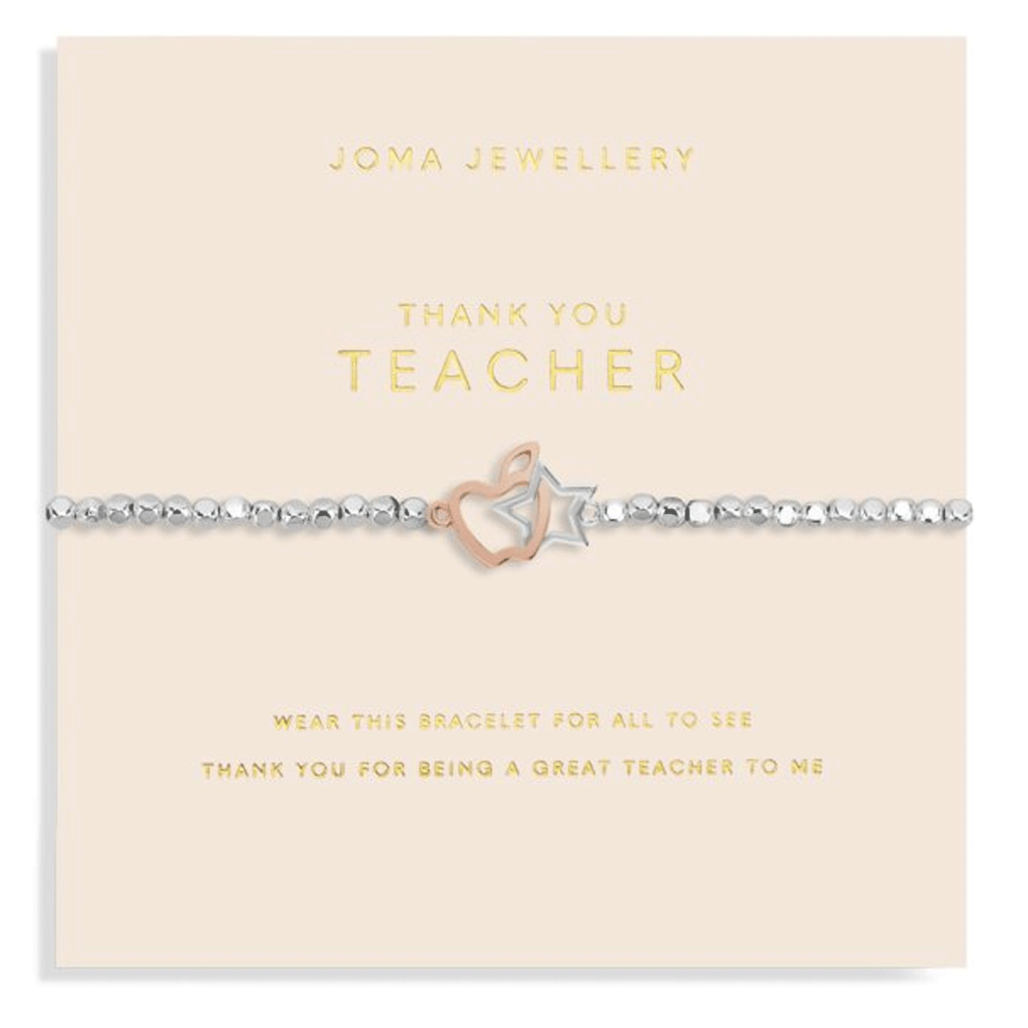 Joma Jewellery Forever Yours Thank You Teacher - Cotswold Jewellery