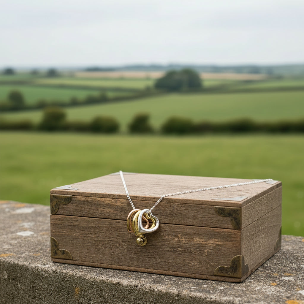 Triple Heart Necklace - Cotswold Jewellery