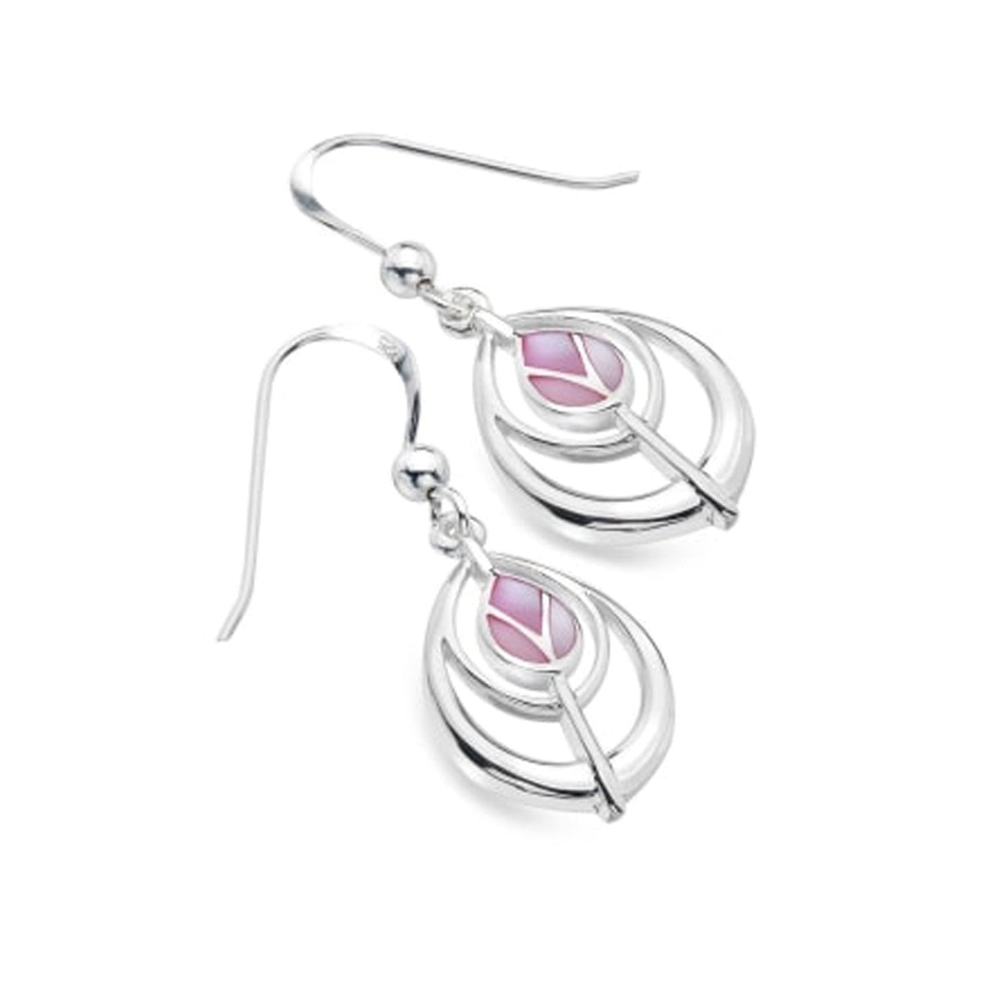 Tulip Pink Mother of Pearl Earrings - Cotswold Jewellery