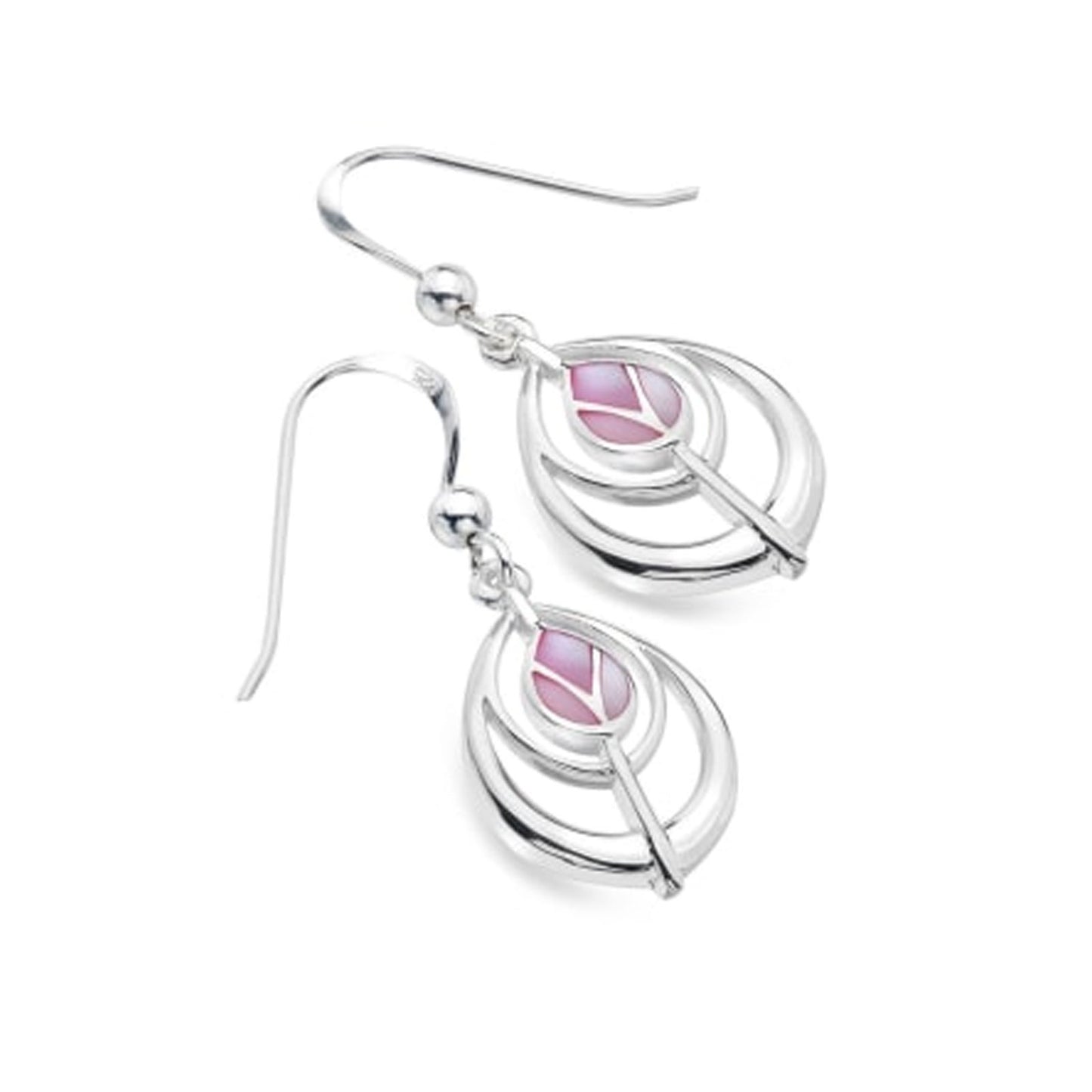 Tulip Pink Mother of Pearl Earrings