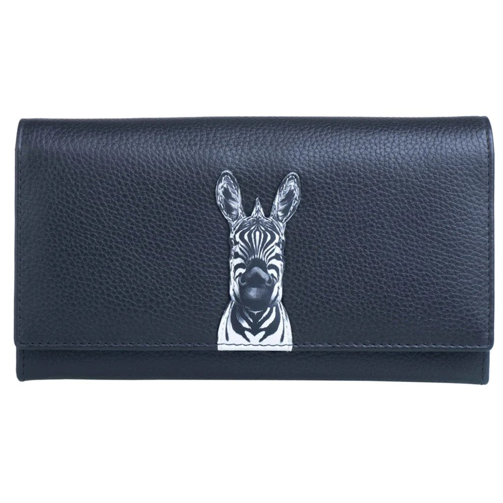 Zebra Purse Black - Cotswold Jewellery