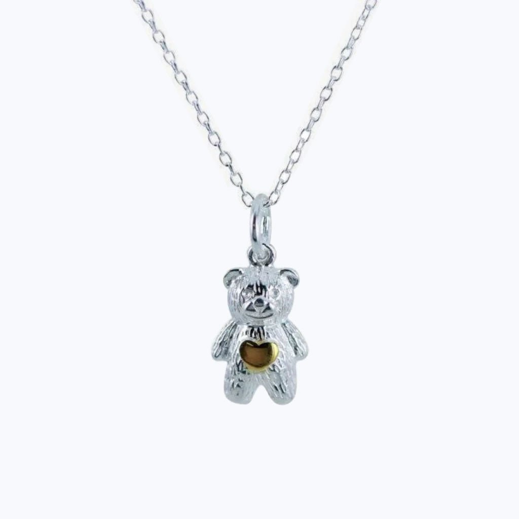 Children's Sterling Silver Teddy Necklace - Cotswold Jewellery