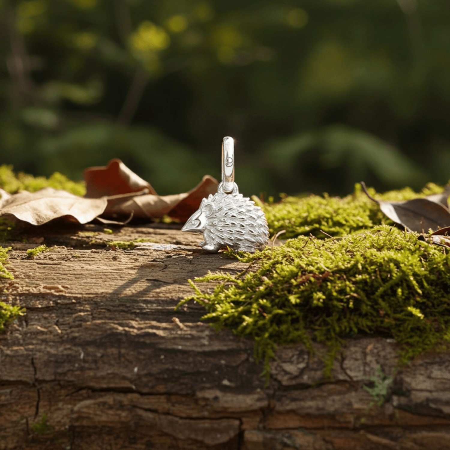 Hedgehog Recycled Sterling Silver Charm - Cotswold Jewellery