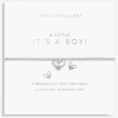 Silver heart bracelet on a white background with 'Joma Jewellery' branding.