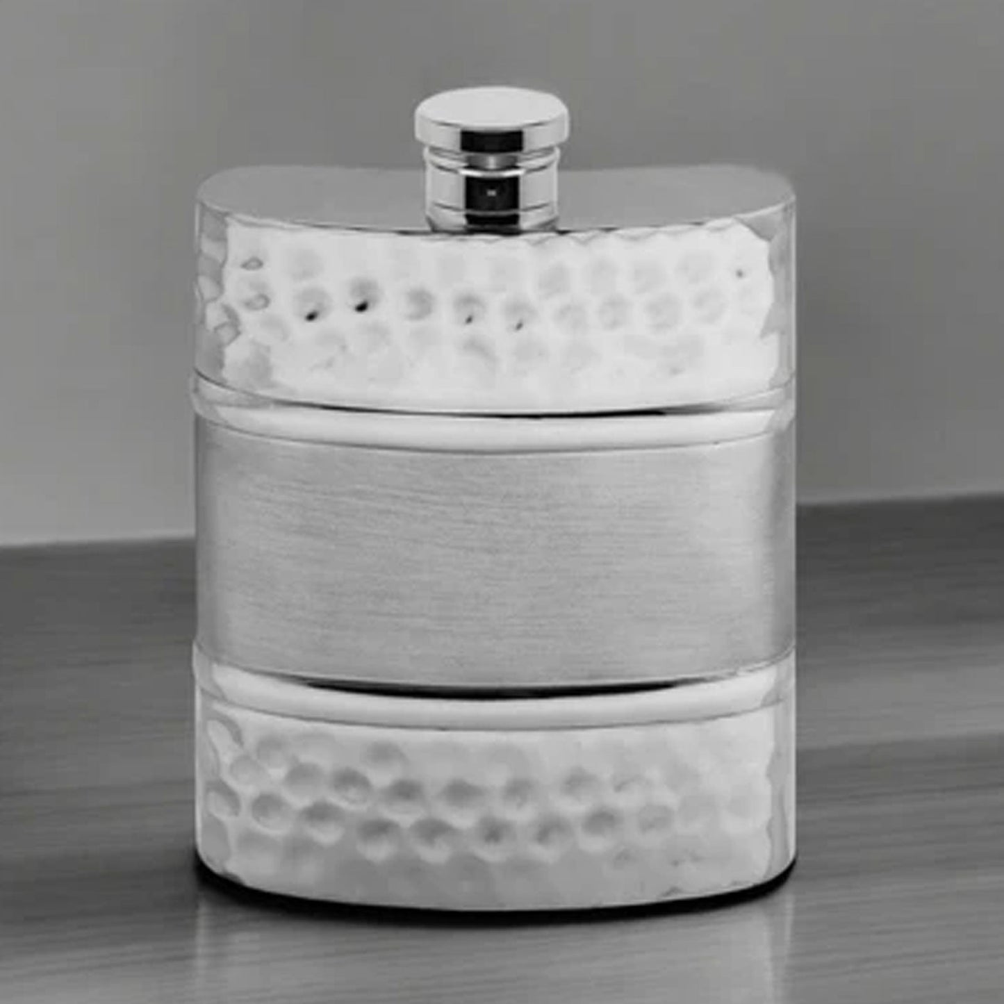 6oz Pewter Hammered Hip Flask - Cotswold Jewellery