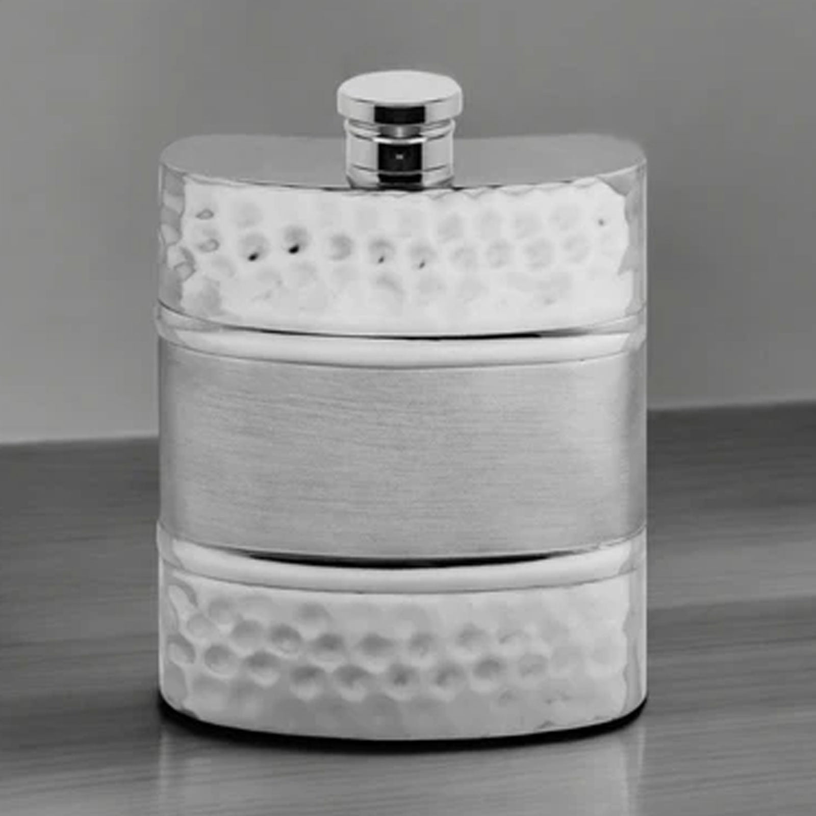 6oz Pewter Hammered Hip Flask - Cotswold Jewellery