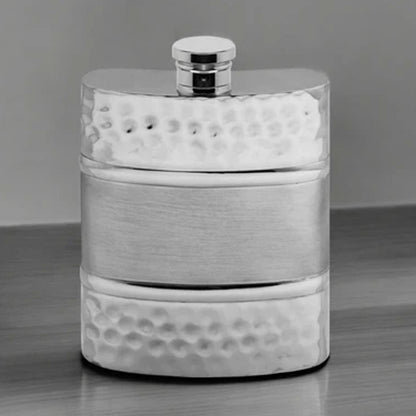 6oz Pewter Hammered Hip Flask - Cotswold Jewellery