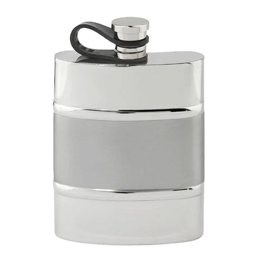 6oz Pewter Hip Flask with Flexi Cap - Cotswold Jewellery
