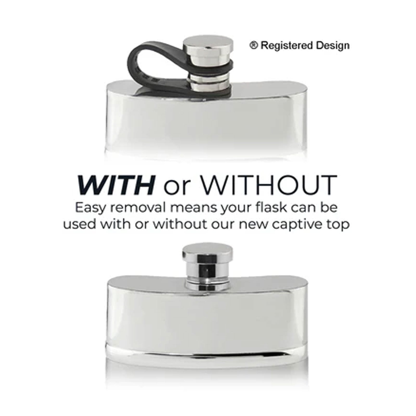 6oz Pewter Hip Flask with Flexi Cap - Cotswold Jewellery