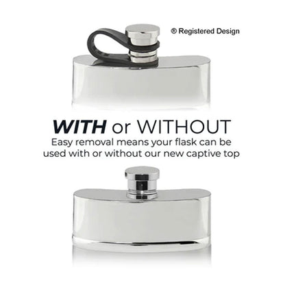 6oz Pewter Hip Flask with Flexi Cap - Cotswold Jewellery