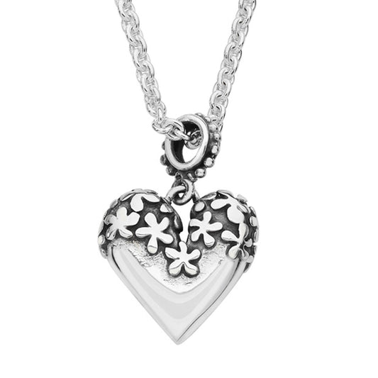 Pretty Heart Sterling Silver Handmade Necklace