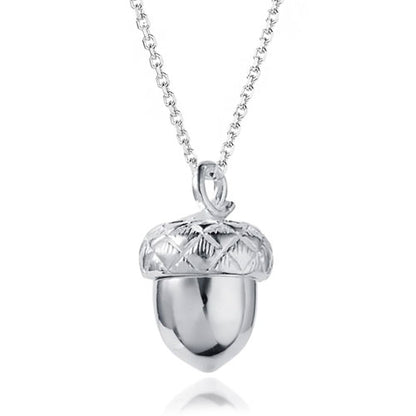 Pretty Acorn Locket Necklace