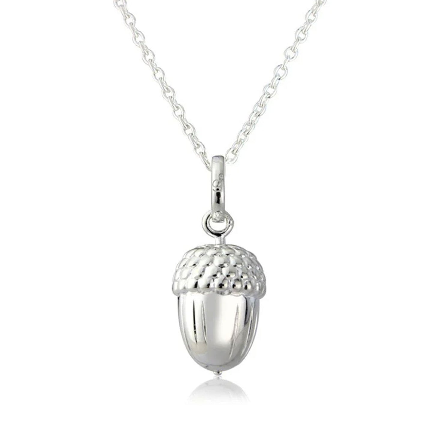 Acorn Recycled Sterling Silver Necklace - Cotswold Jewellery