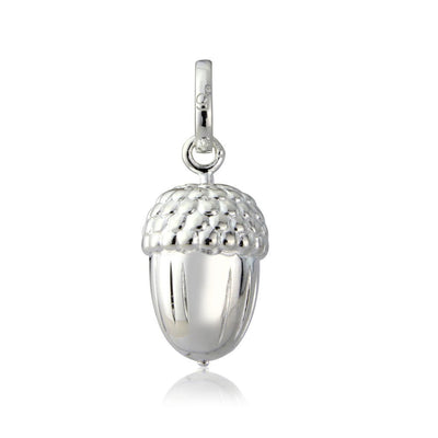 Acorn Recycled Sterling Silver Charm