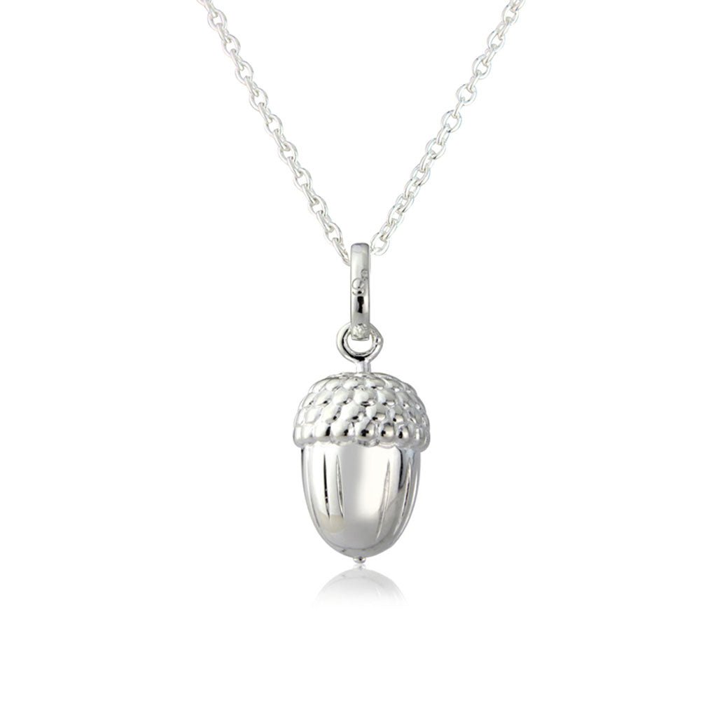 Acorn Sterling Silver Necklace - Cotswold Jewellery
