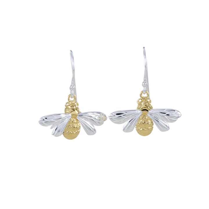 Bee Sterling Silver Earrings - Cotswold Jewellery