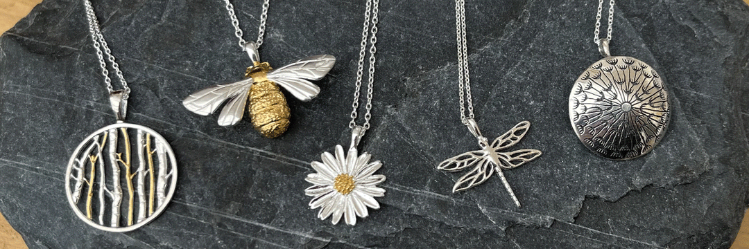 Bee Sterling Silver Necklace - Cotswold Jewellery