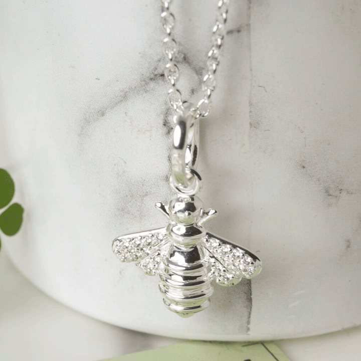 Bee Sterling Silver Necklace - Cotswold Jewellery