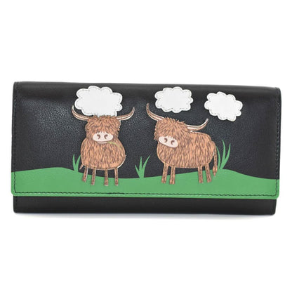 Bella Cow Purse Black - Cotswold Jewellery