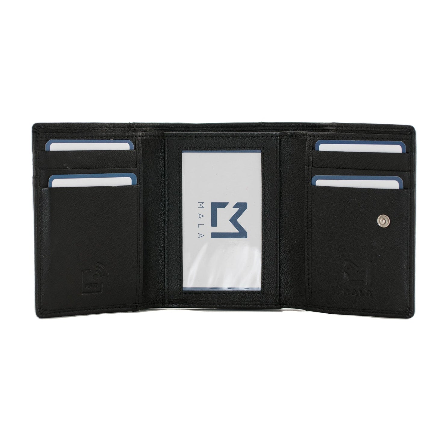 Black Flower Trifold Purse - Cotswold Jewellery