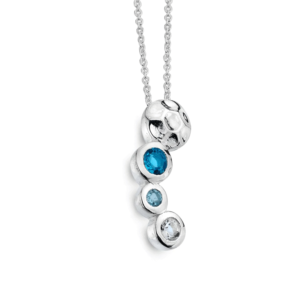 Blue Topaz Fountain Necklace - Cotswold Jewellery