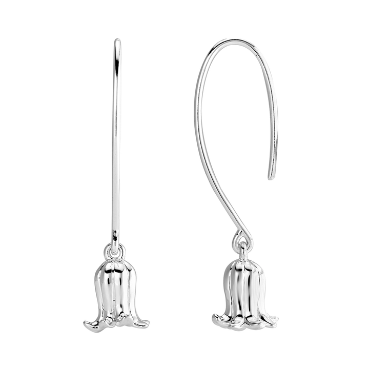 Bluebell Hanging Earrings Sterling Silver - Cotswold Jewellery