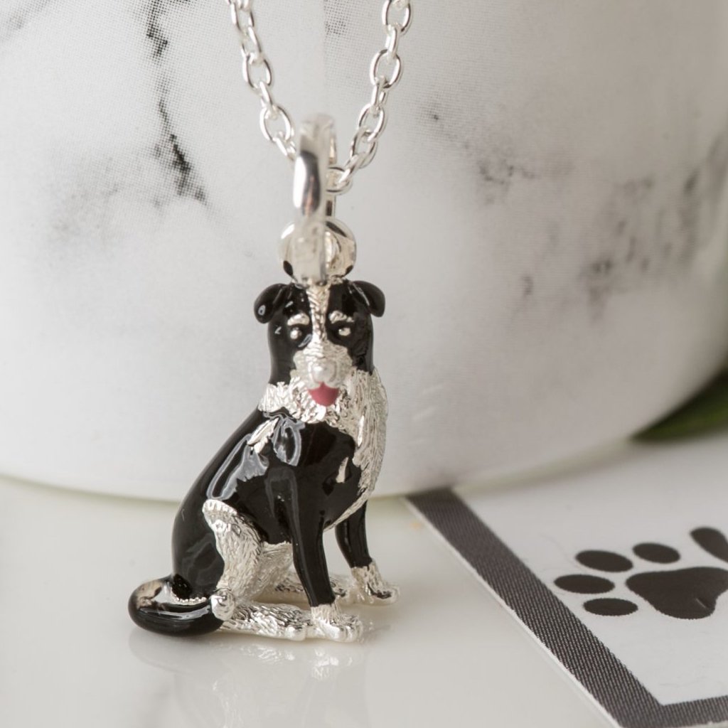 Border Collie Dog Necklace - Cotswold Jewellery