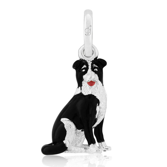 Border Collie T - Bar Recycled Sterling Silver Bracelet - Cotswold Jewellery