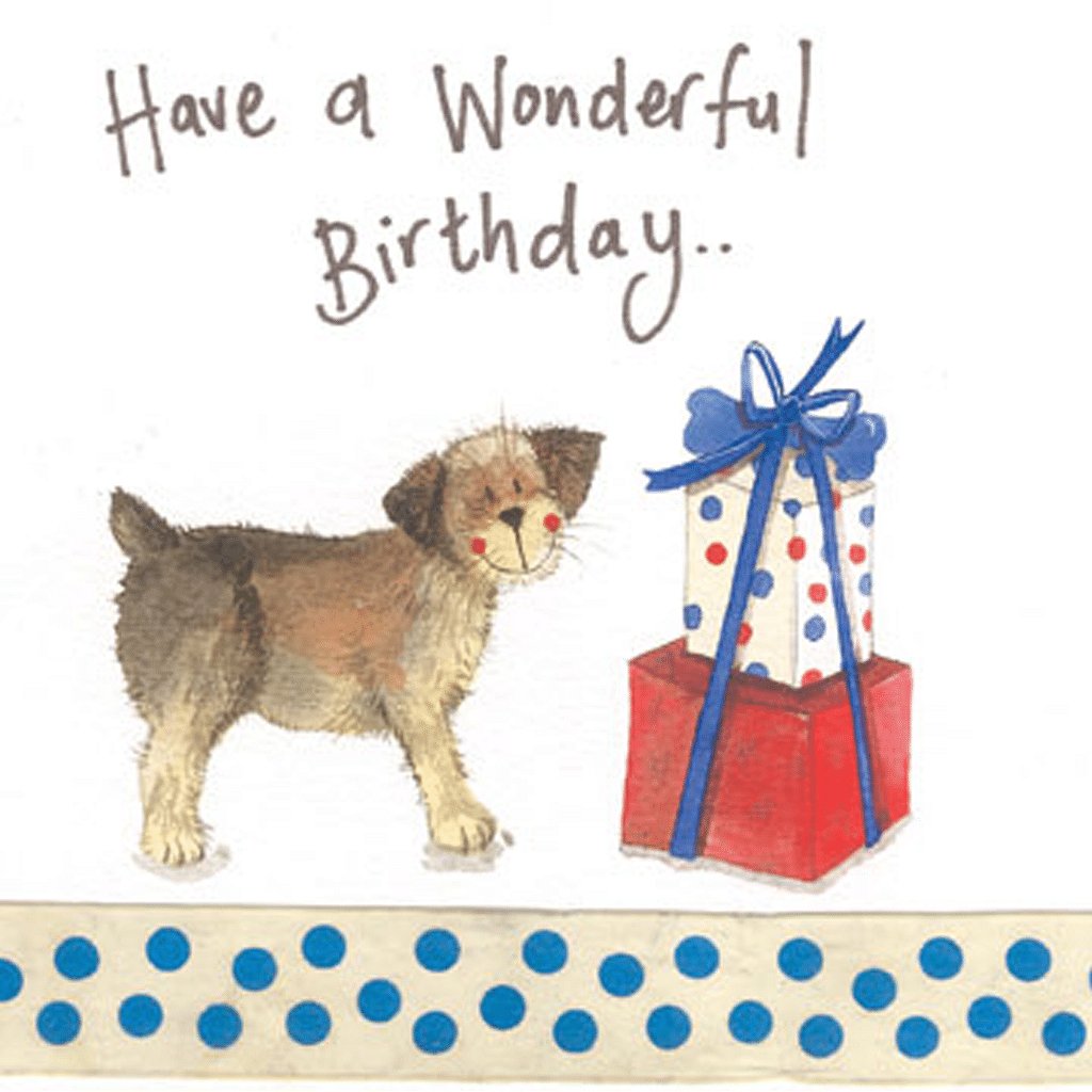 Border Terrier Happy Birthday Card - Cotswold Jewellery