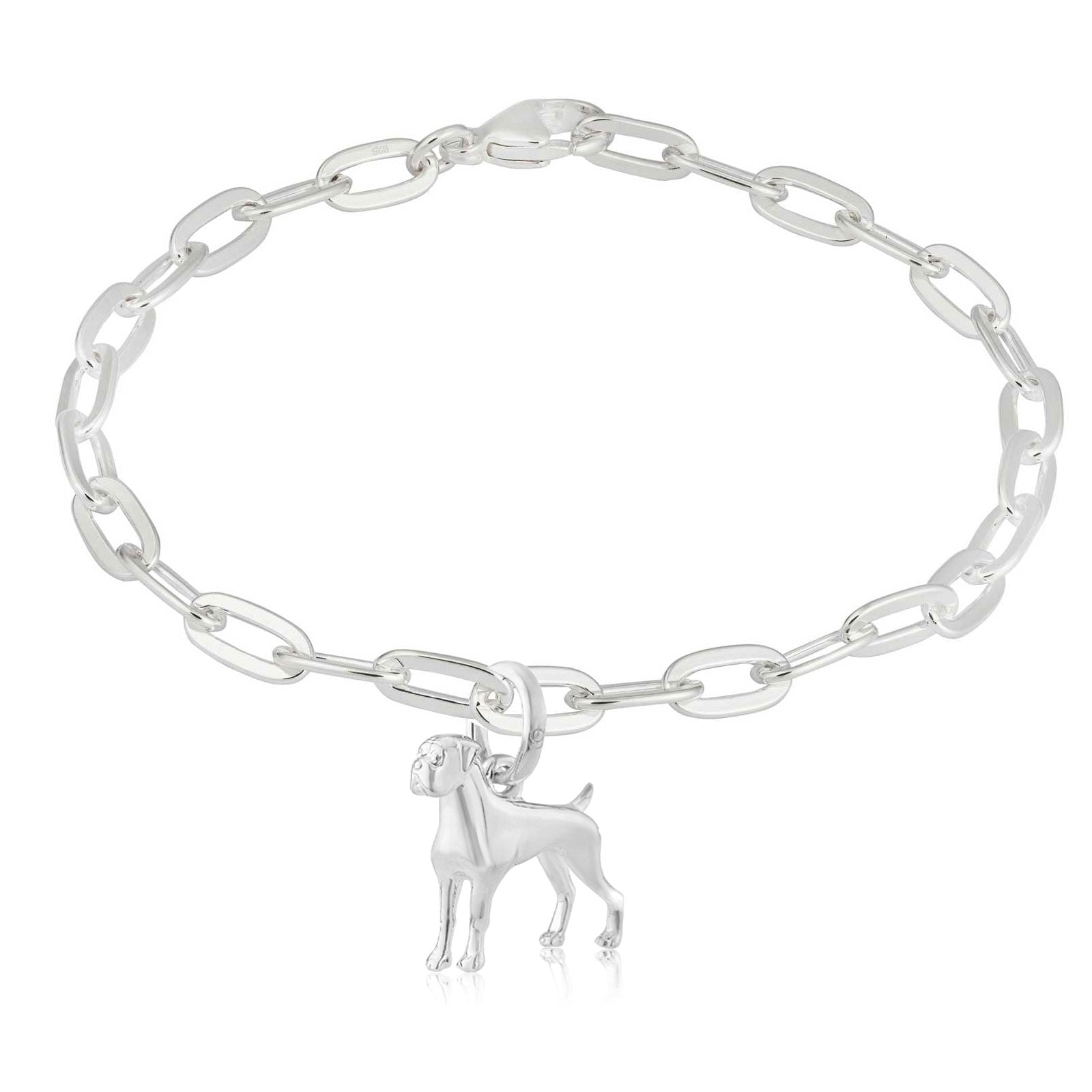 Boxer Sterling Silver Oval Link Bracelet - Cotswold Jewellery