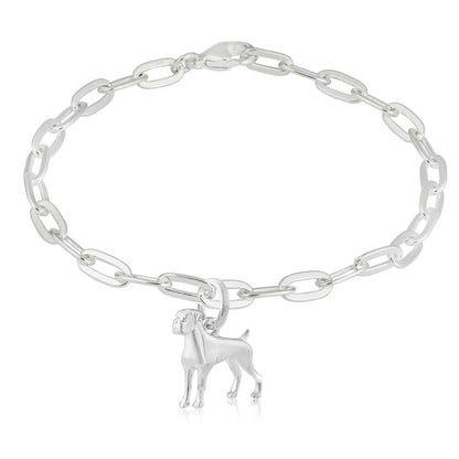Boxer Sterling Silver Oval Link Bracelet - Cotswold Jewellery