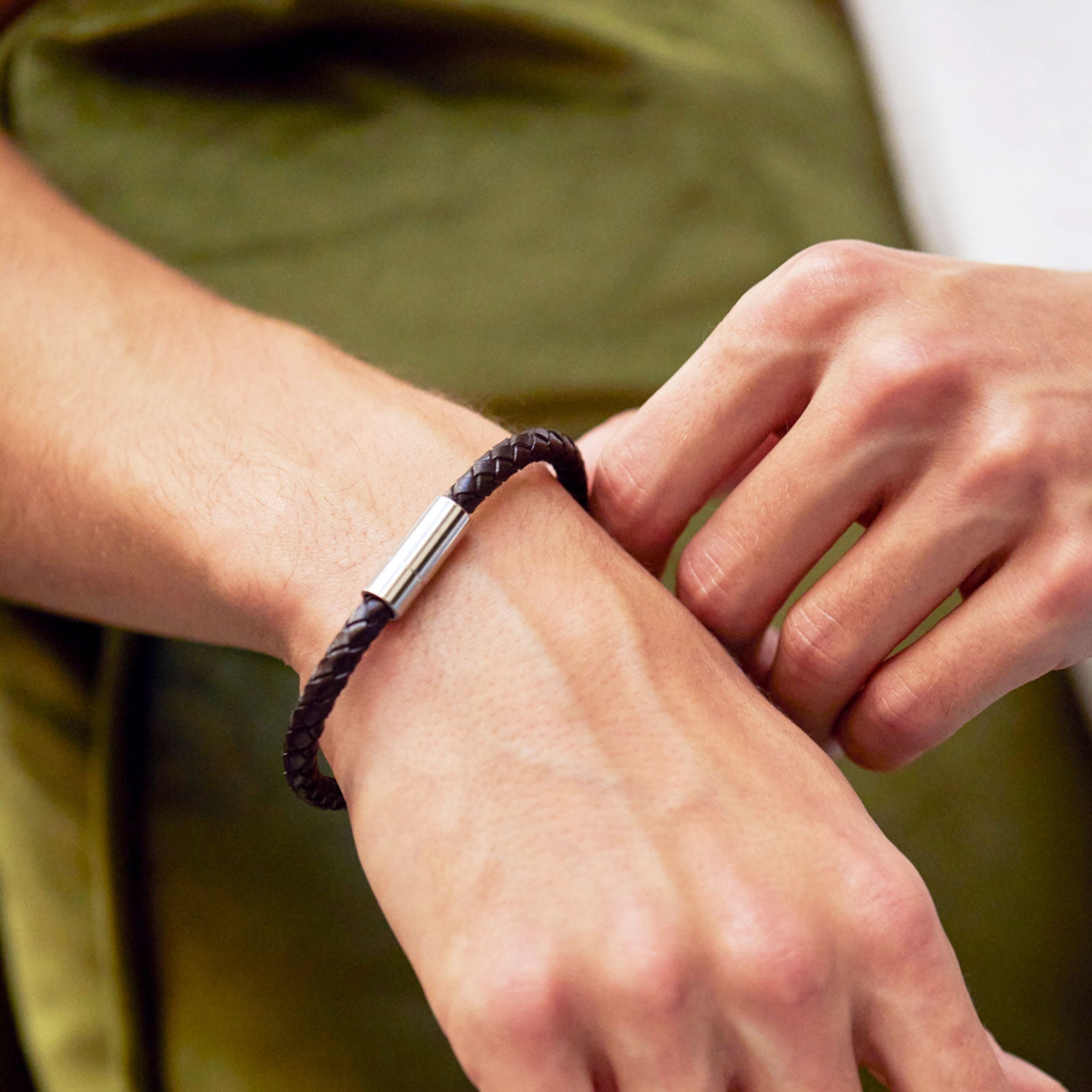 Brown Leather Sing Wrap Bracelet - Cotswold Jewellery