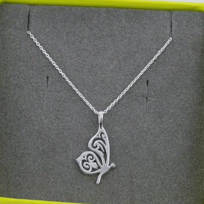 Sterling Silver Butterfly Necklace - Cotswold Jewellery