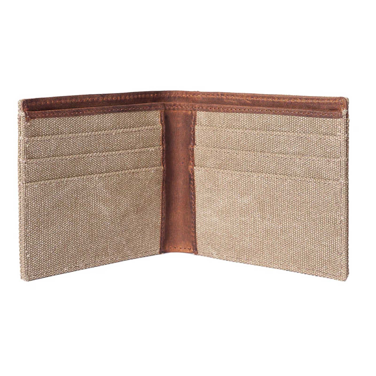 Cactus Canvas Wallet with RFID Khaki - Cotswold Jewellery