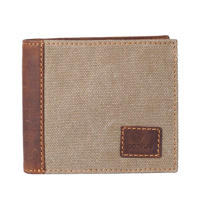 Cactus Canvas Wallet with RFID Khaki - Cotswold Jewellery